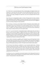 Notes on Contributors