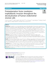 Preimplantation Factor Modulates Trophoblastic Invasion Throughout