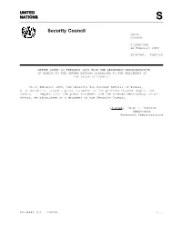 Security Council Distr