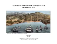 ANNOTATED CHECKLIST of the VASCULAR PLANTS of SAN Franciscoa