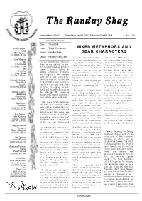 Mixed Metaphors and Dear Characters