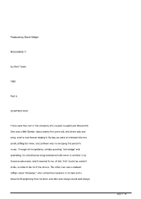 Produced by David Widger ROUGHING IT by Mark Twain 1880