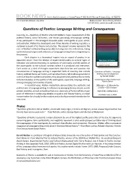 Questions of Poetics: Language Writing and Consequences