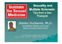 Sexuality and Multiple Sclerosis