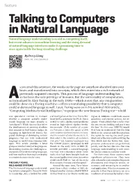 Talking to Computers in Natural Language