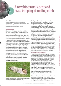A New Biocontrol Agent and Mass Trapping of Codling Moth