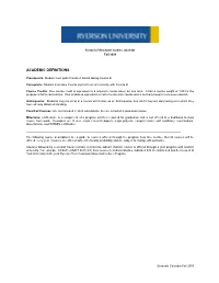 Academic Definitions