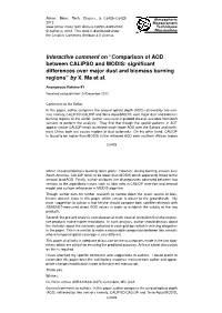 Comparison of AOD Between CALIPSO and MODIS: Significant