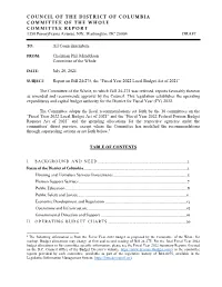 Fiscal Year 2022 Local Budget Act of 2021”
