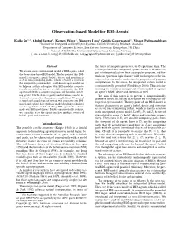 Observation-Based Model for BDI-Agents∗