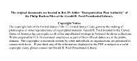 Reorganization Plan Authority” of the Philip Buchen Files at the Gerald R