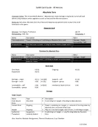 Sotm Card Guide - All Heroes