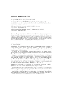 Splitting Numbers of Links