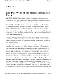 The Two Wills of the Heiress Huguette Clark - Nytimes.Com Page 1 of 7
