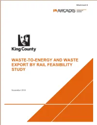 Waste-To-Energy and Waste Export by Rail Feasibility Study