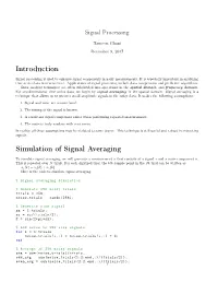 Introduction Simulation of Signal Averaging