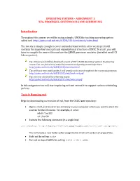 Operating Systems – Assignment 1 Xv6, Processes, System Calls and Scheduling