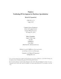 Pandora: Facilitating IP Development for Hardware Specialization