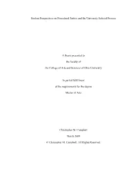 Student Perspectives on Procedural Justice and the University Judicial Process