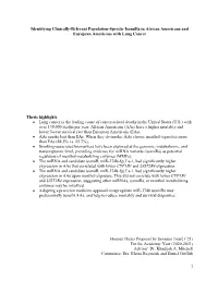 1 Identifying Clinically-Relevant Population-Specific