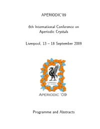 18 September 2009 Programme and Abstracts
