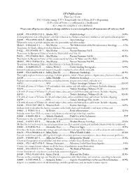 AFA Publications Price List Code