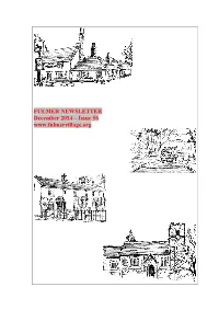 FULMER NEWSLETTER December 2014 – Issue 56