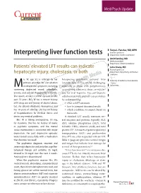 Interpreting Liver Function Tests