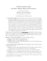 Is Plane Geometry Plain? Are There “Magical” Rulers and Protractors?