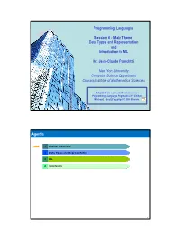 Session 6: Data Types and Representation
