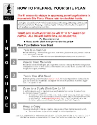 Site Plan Checklist