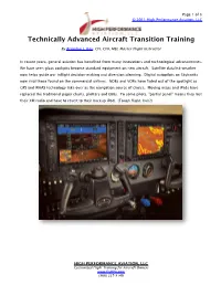 Technically Advanced Aircraft Transition Training
