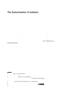 The Demonization of Judaism
