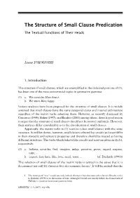 The Structure of Small Clause Predication