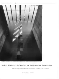 Ando's Modern : Reflections on Architectural Translation