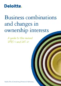 Business Combinations and Changes in Ownership Interests