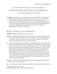 David Van Nuys, Ph.D., Aka “Dr. Dave” Interviews Matthew Fox