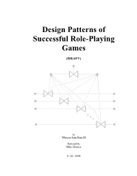 Design Patterns of Successful Role-Playing Games