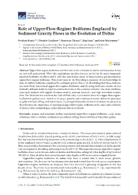 Role of Upper-Flow-Regime Bedforms Emplaced by Sediment Gravity Flows in the Evolution of Deltas