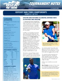 Tournament Notes