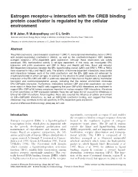 Estrogen Receptor-Α Interaction with the CREB Binding Protein