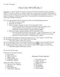 Fallacies Mini Project