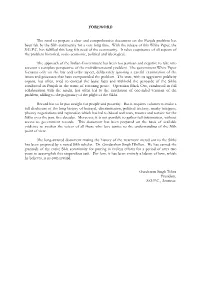 FOREWORD the Need to Prepare a Clear and Comprehensive Document