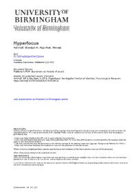 Hyperfocus Ashinoff, Brandon K; Abu-Akel, Ahmad