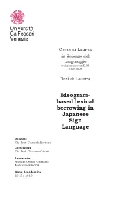 Ideogram- Based Lexical Borrowing in Japanese Sign Language