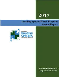 Invading Species Watch Program Annual Report (2017)