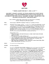 ***Media Alert for Feb
