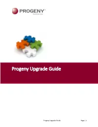 Progeny Upgrade Guide