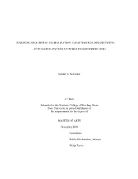 Resisting Neoliberal Globalization: Coalition Building Between