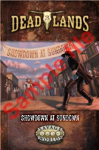 Sample File SHOWDOWN at SUNDOWN